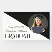 Banderoles Simple Graduation noir et blanc (Horizontal)