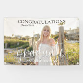 Banderoles Simple Graduation Party Signer Photo personnalisée (Horizontal)