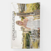 Banderoles Simple Graduation Party Signer Photo personnalisée (Verticale)