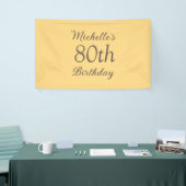 Banderoles Simple Jaune 80e Anniversaire (Salon professionnel)