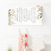 Banderoles Simple Jolie Fleurs Roses Bible Verse Mariage (En situation)