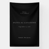 Banderoles Simple Mariage Minimaliste Bienvenue (Verticale)