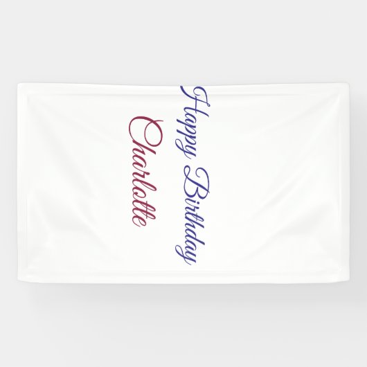 Banderoles SIMPLE MINIMAL.CUTIE AJOUTER NOM BÉBÉ joyeux anniv (Horizontal)