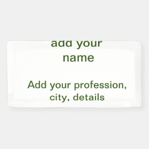 Banderoles Simple minimal vert ajoutez votre texte nom photo