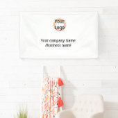 Banderoles simple minimum ajouter votre logo or site web soci (En situation)