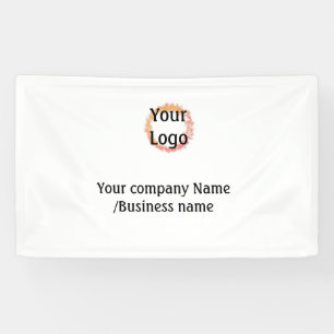 Banderoles simple minimum ajouter votre logo or site web soci