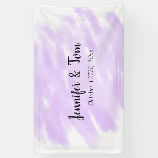 Banderoles simple minimum ajouter votre nom unité de mariage  (Vertical)