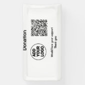 Banderoles Simple minimum q r code ajouter le logo texte des  (Verticale)