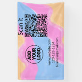 Banderoles Simple minimum q r code ajouter logo code d'analys (Vertical)