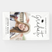 Banderoles Simple Modern Script Photo Graduation Party (Horizontal)