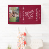 Banderoles Simple moderne Bourgogne Photo 30e anniversaire Bi (En situation)