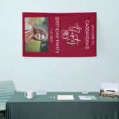 Banderoles Simple moderne Bourgogne Photo 30e anniversaire Bi (Salon professionnel)