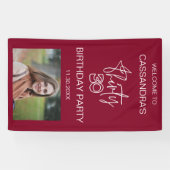 Banderoles Simple moderne Bourgogne Photo 30e anniversaire Bi (Horizontal)