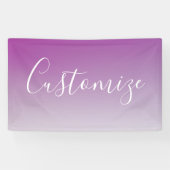 Banderoles Simple moderne minimaliste violet Ombre dégradé (Horizontal)