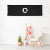 BANDEROLES SIMPLE MODERNE MODERNE MONOGRAM ÉLÉGANT CHIC STYLE (En situation)