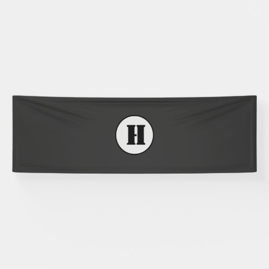 BANDEROLES SIMPLE MODERNE MODERNE MONOGRAM ÉLÉGANT CHIC STYLE (Horizontal)