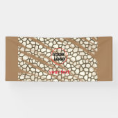 BANDEROLES SIMPLE MODERNE MODERNE MONOGRAM ÉLÉGANT CHIC STYLE (Horizontal)