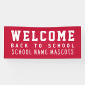 Banderoles Simple moderne Red Welcome Retour aux mascottes sc (Horizontal)