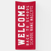 Banderoles Simple moderne Red Welcome Retour aux mascottes sc (Vertical)