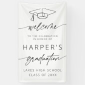 Banderoles Simple moderne Welcome Graduation Party Script (Vertical)