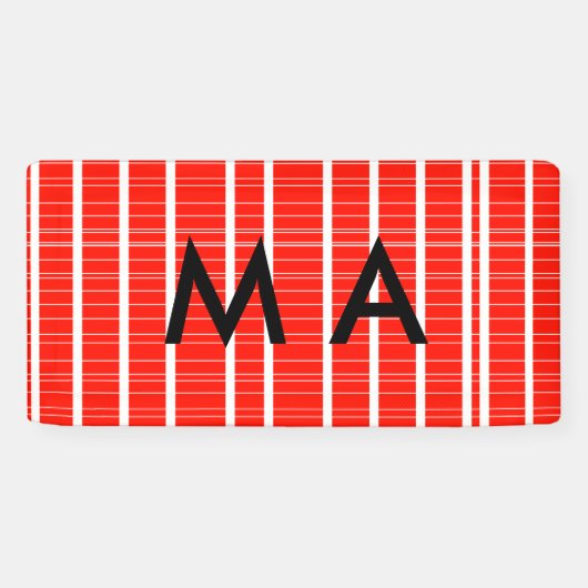 Banderoles Simple monogramme ajouter votre nom lettre man min (Horizontal)