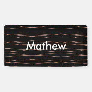 Banderoles Simple monogramme ajoutez votre nom lettre homme m