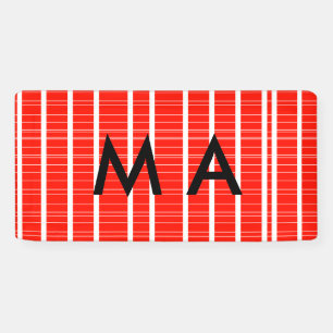 Banderoles Simple monogramme ajoutez votre nom lettre homme m