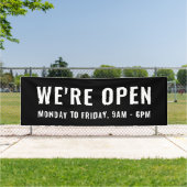 Banderoles Simple Noir simple Nous sommes Open Store Office S (Insitu)