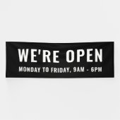 Banderoles Simple Noir simple Nous sommes Open Store Office S (Horizontal)