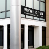 Banderoles Simple Noir simple Nous sommes Open Store Office S (Bâtiment extérieur)