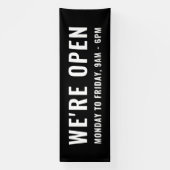 Banderoles Simple Noir simple Nous sommes Open Store Office S (Verticale)