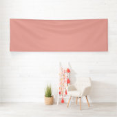 Banderoles Simple pastel flamingo pink color (Insitu)