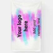 Banderoles Simple rouge pi aquarelle ajoutez votre logo texte (Vertical)