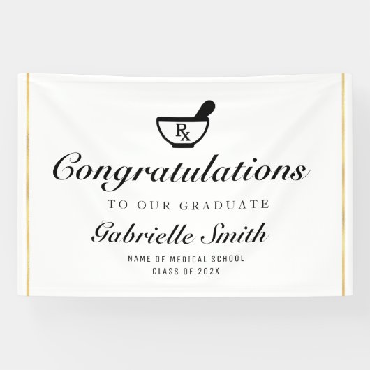 Banderoles simple script pharmacie groupe de réception signe  (Horizontal)