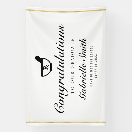 Banderoles simple script pharmacie groupe de réception signe  (Verticale)