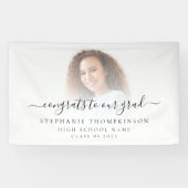 Banderoles Simple Script photo Félicitations 2022 Graduation (Horizontal)