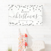 Banderoles Simple Silver Noël Parties scintillant Blanc (En situation)