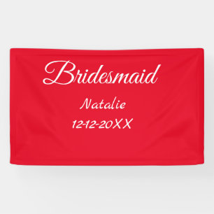 Banderoles Simple texte minimal rose demoiselle d'honneur ajo