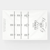 Banderoles Simple Wedding Script Black Menu (Horizontal)