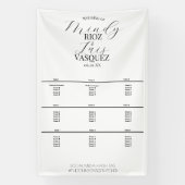 Banderoles Simple Wedding Script Black Menu (Verticale)