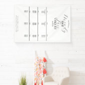 Banderoles Simple Wedding Script Black Menu (Insitu)