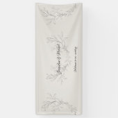 Banderoles Simplement Élégant Script Neutre Mariage Bienvenue (Vertical)