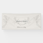 Banderoles Simplement Élégant Script Neutre Mariage Bienvenue (Horizontal)