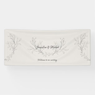 Banderoles Simplement Élégant Script Neutre Mariage Bienvenue