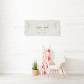 Banderoles Simply Elegant Script Cream Bienvenue dans notre M (En situation)