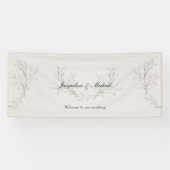 Banderoles Simply Elegant Script Cream Bienvenue dans notre M (Horizontal)