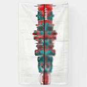 Banderoles Sioux City Iowa Skyline (Vertical)