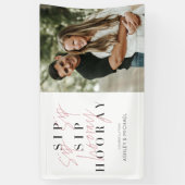 Banderoles Sip Sip Hooray Moderne Typographie (Vertical)