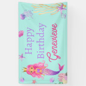 Banderoles Sirène Sous La Fête D'Anniversaire De La Mer (Vertical)