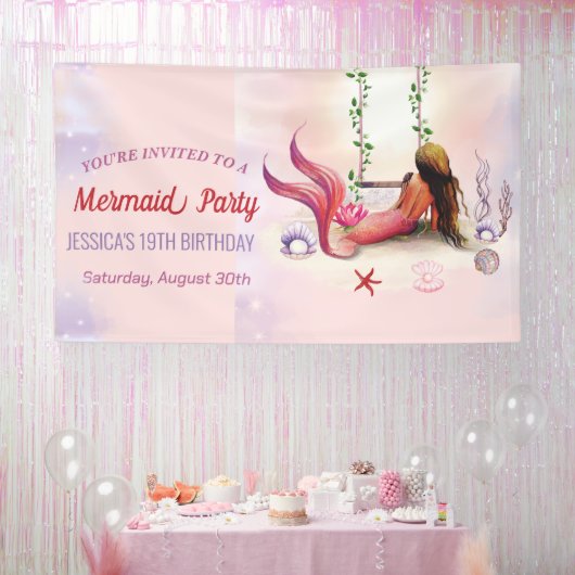 Banderoles Sirène Sous La Fête D'Anniversaire De La Mer (Fête)